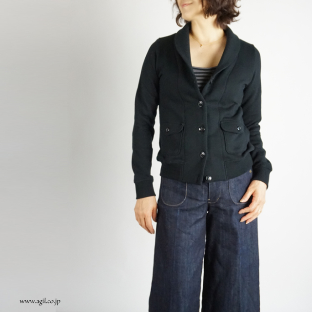 Nico Nicholson Nicholson ニコ ニコルソンアンドニコルソン 裏毛スウェット ショールカラージャケット ブラック 定番 レディース 送料無料 レディースファッション通販 セレクトショップ Agil