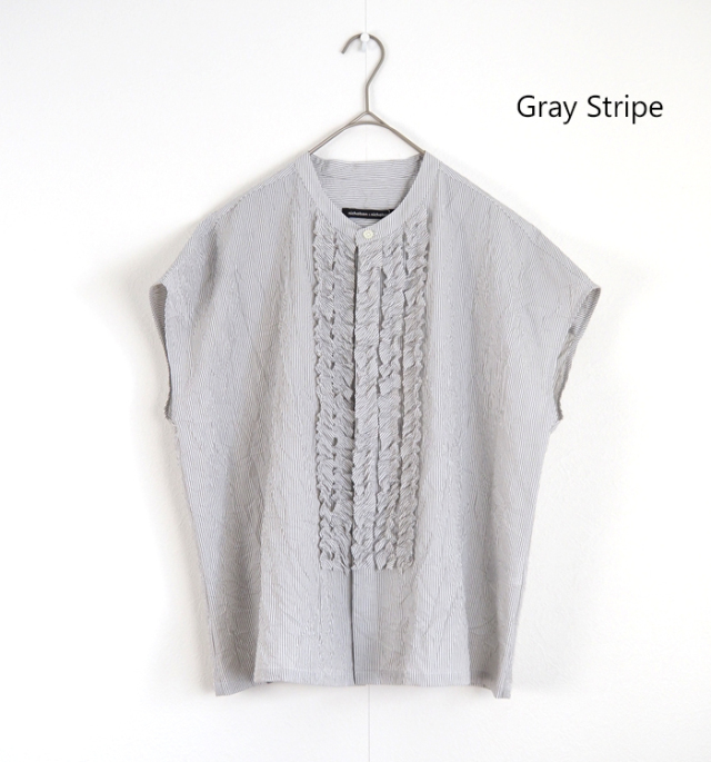 nicholson and nicholson ニコルソンアンドニコルソン シワ加工 フリルブラウス