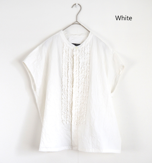 nicholson and nicholson ニコルソンアンドニコルソン シワ加工 フリルブラウス