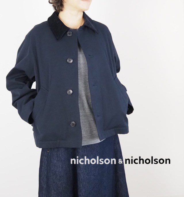 nicholson and nicholson ニコルソンアンドニコルソン ジャケット コットンギャバジン レディース