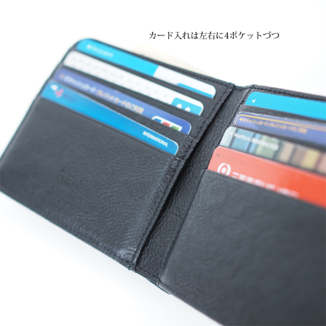 REN レン 本革 2つ折り財布 外ポケット ミニウォレット レディース