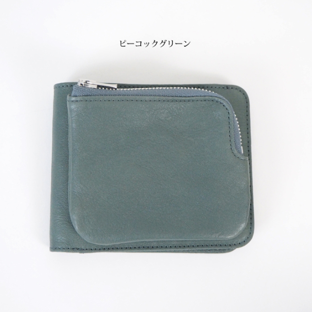 REN レン 本革 2つ折り財布 外ポケット ミニウォレット レディース