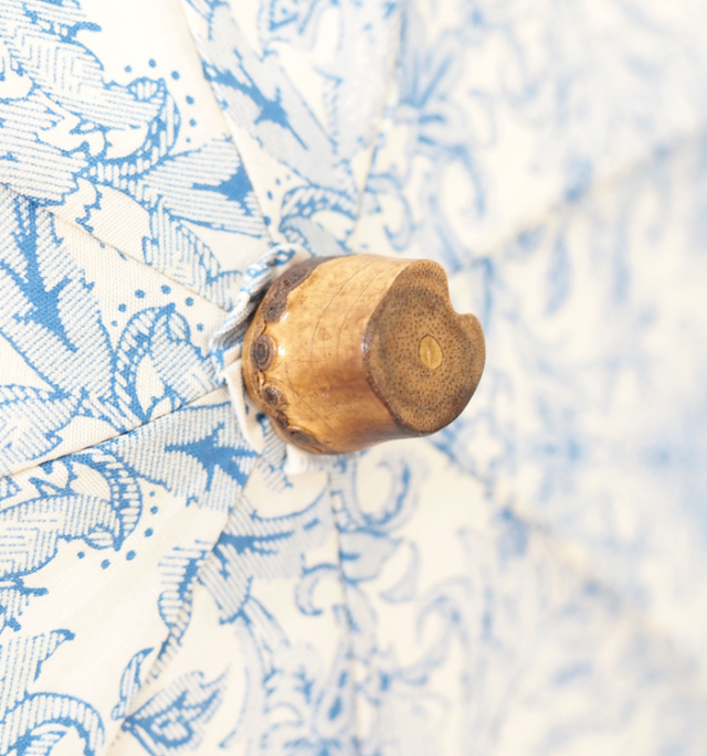 SUR MER シュールメール 日傘 折り畳み傘 ダマスク柄  ブルー 日本製 レディース