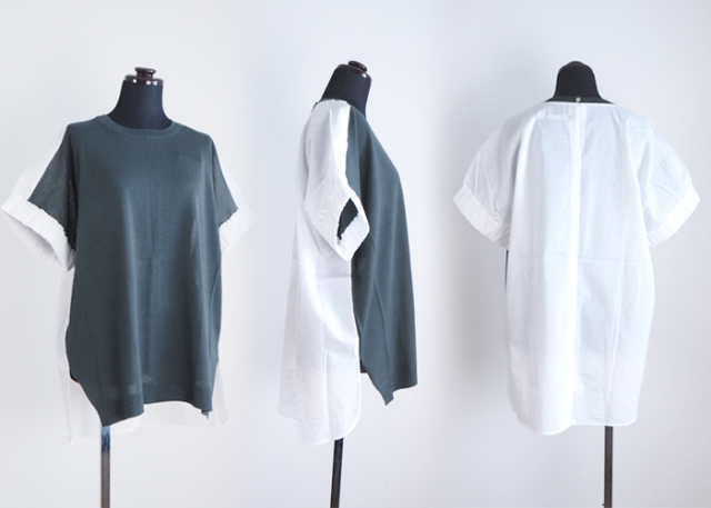 NICO,nicholson&nicholson ニコ,ニコルソンアンドニコルソン 布帛コンビ ニットプルオーバー レディース