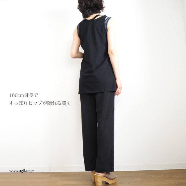 tiny dinosaur(タイニーダイナソー) ノースリーブ レースチュニック ブラック レディース 