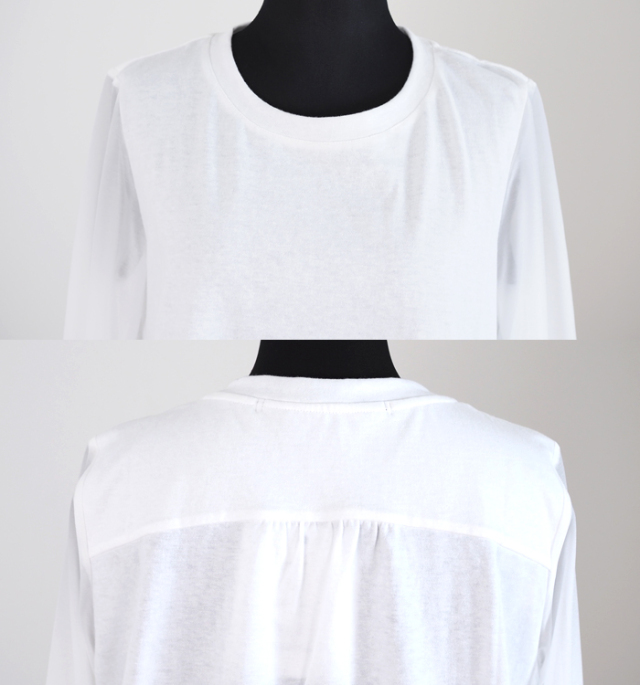 FERALFLAIR VISIONAIRE フィラルフレアヴィジョネア プルオーバーカットソー コットン シフォン袖