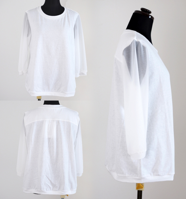 FERALFLAIR VISIONAIRE フィラルフレアヴィジョネア プルオーバーカットソー コットン シフォン袖