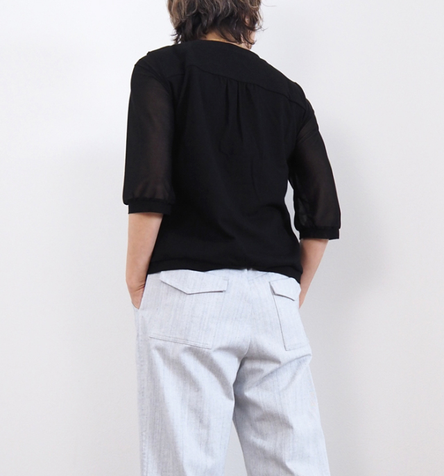 FERALFLAIR VISIONAIRE フィラルフレアヴィジョネア プルオーバーカットソー コットン シフォン袖