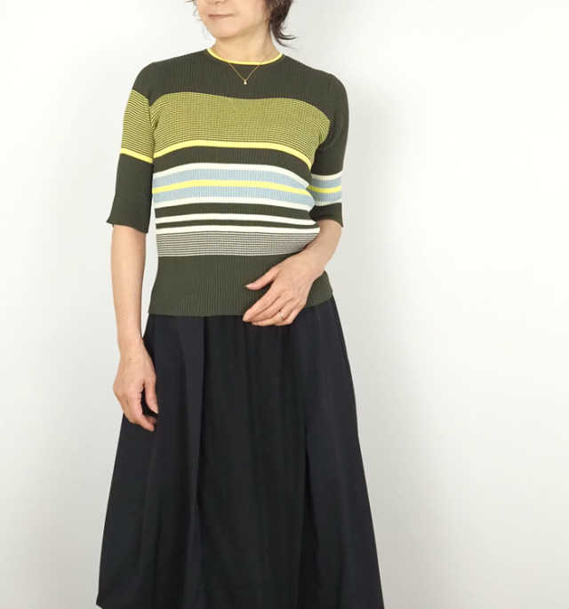 MARECHAL TERRE マルシャルテル サマーニット マルチボーダー レディース