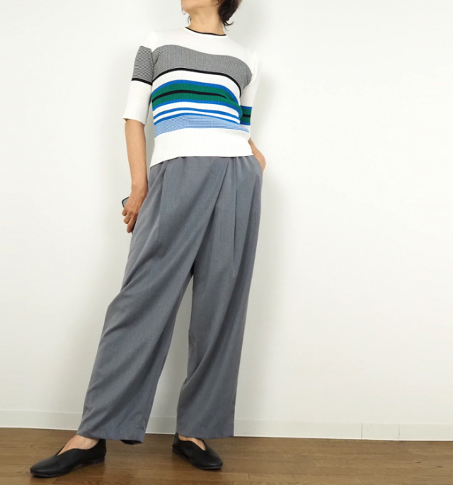 MARECHAL TERRE マルシャルテル サマーニット マルチボーダー レディース