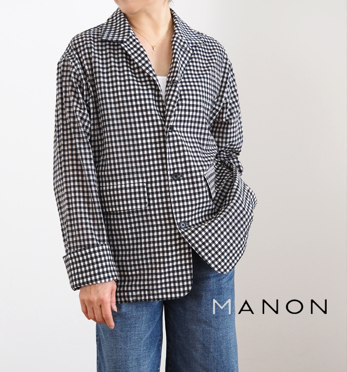 MANON マノン ギンガムチェック スピンドルジャケット