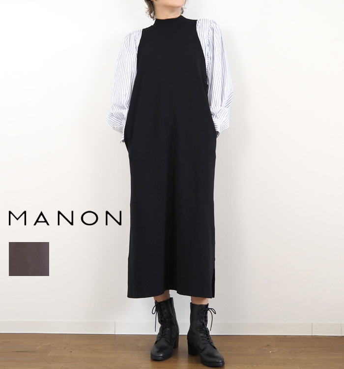 MANON マノン スリーブレス ロングワンピース レディース