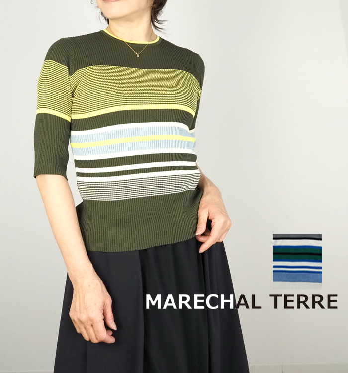 MARECHAL TERRE マルシャルテル サマーニット マルチボーダー レディース