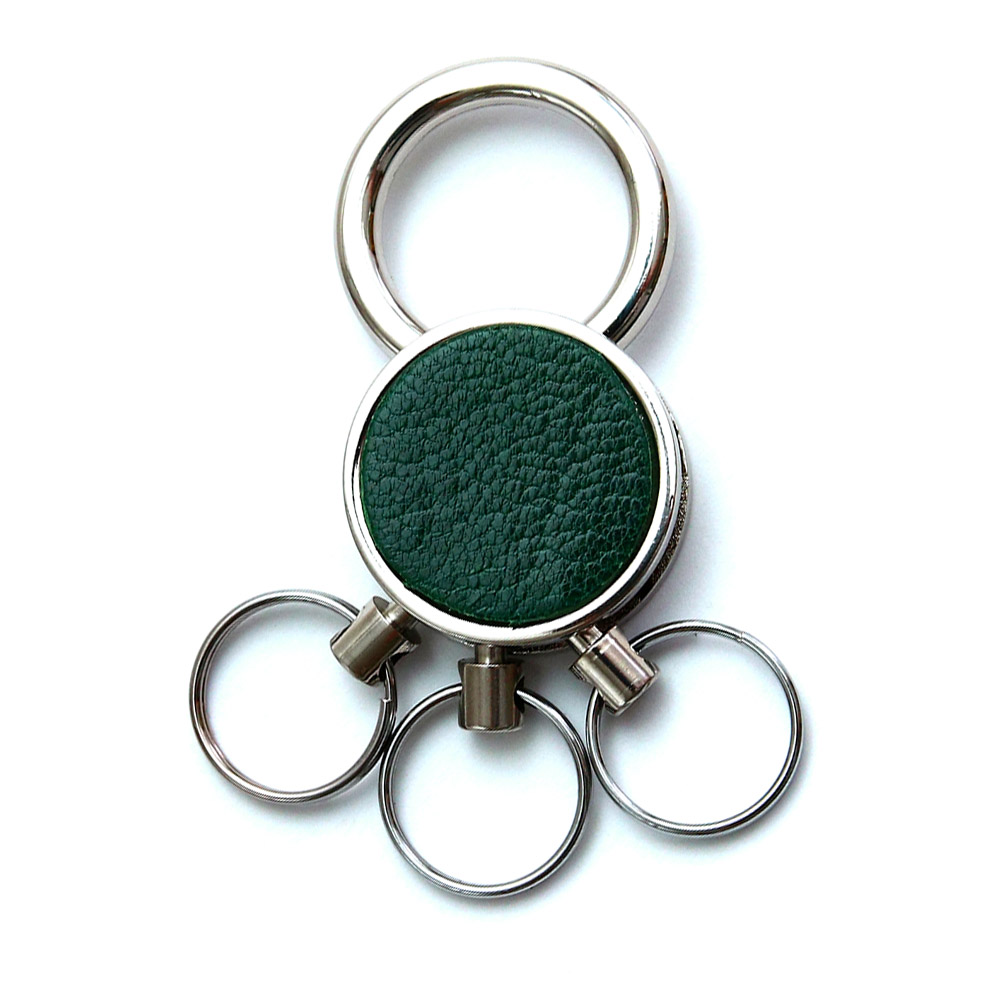 キーホルダー スライド式 3連 キーリング プルリング