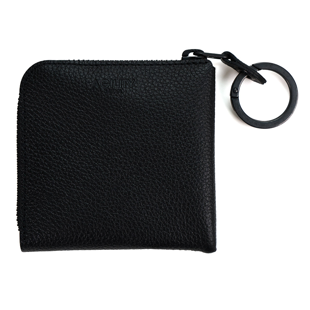 L字ファスナー ミニ財布 コンパクト財布 二つ折り財布 小さい ミニ 革 本革 レザー 撥水