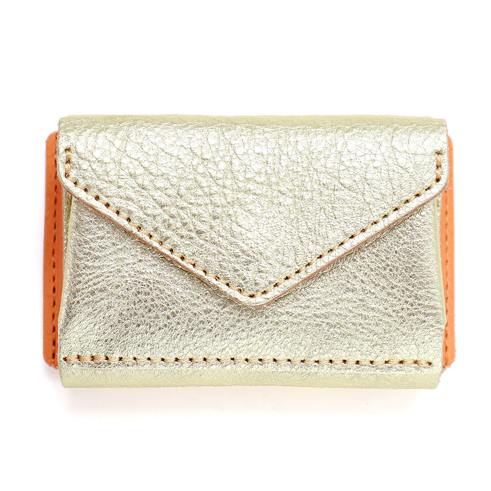 ミニ財布 小さい財布 コンパクト レディース 金 銀 ゴールド シルバー 箔