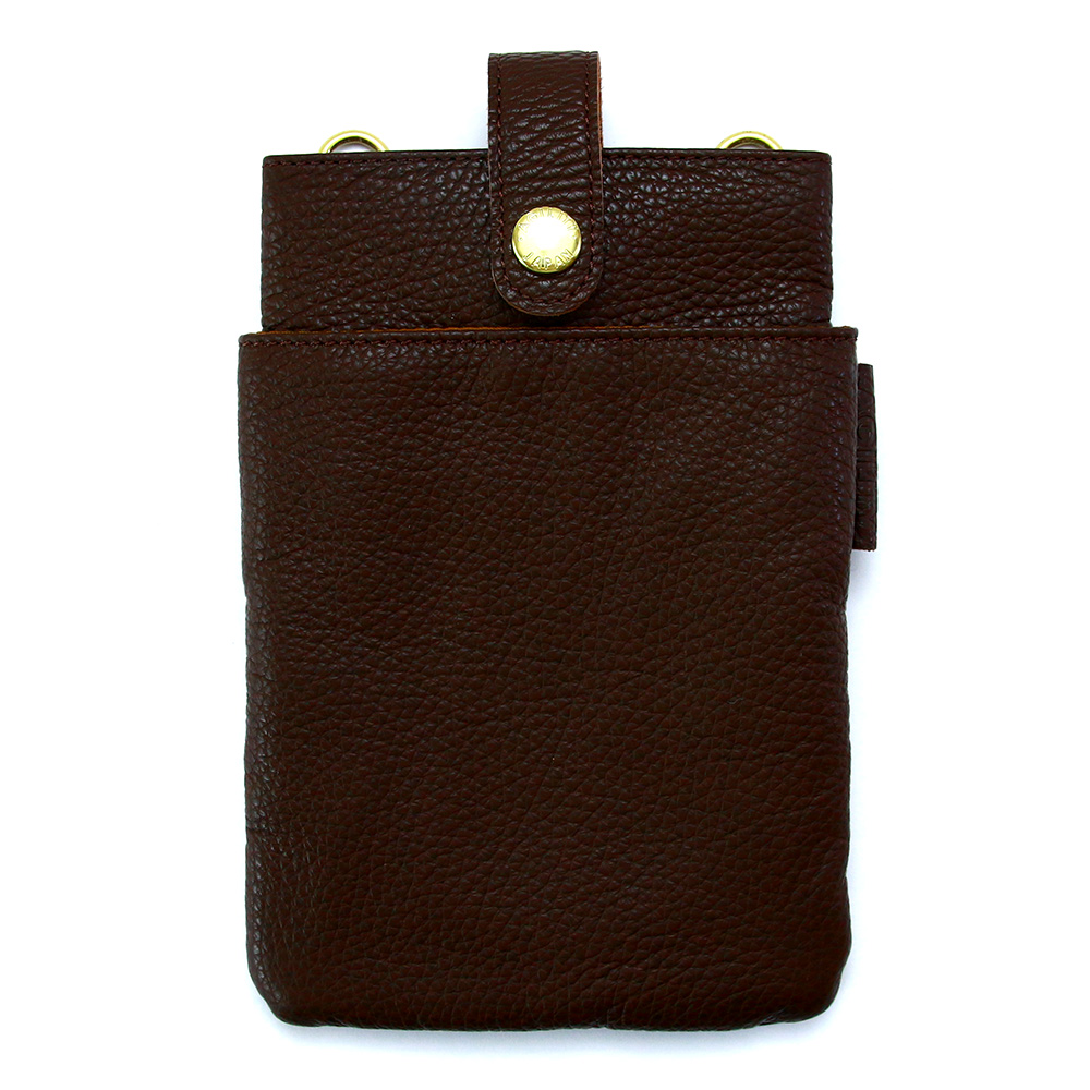 ミニショルダー スマホポシェット 本革 レザー スマートフォン スマホ2台持ち