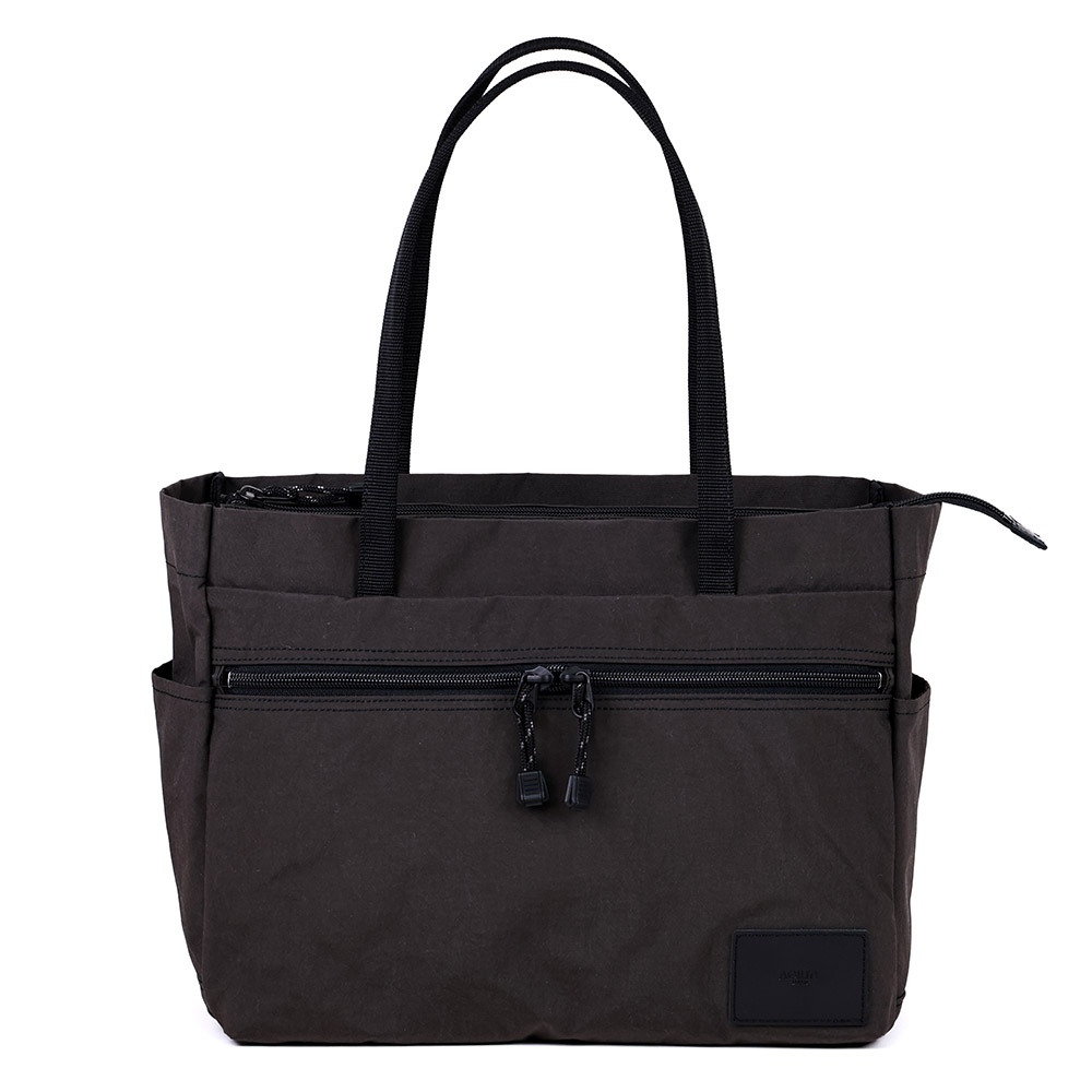 トートバッグ 横型 ナイロン 撥水 軽量 通勤 旅行 マチあり ファスナー