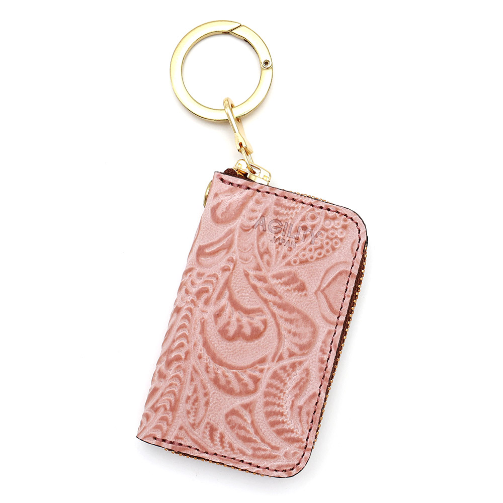 キーケース スマートキー リモコンキー 本革 レザー 花柄 ボタニカル柄 日本製