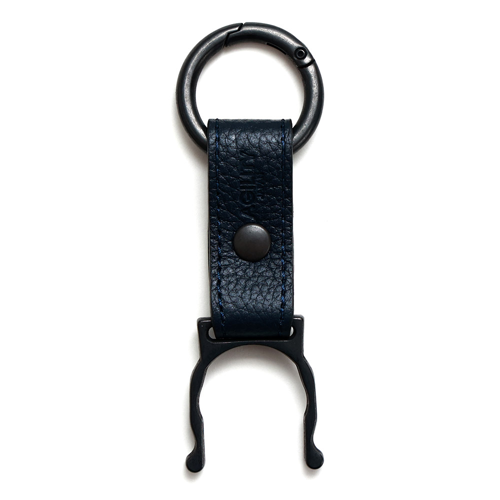 ペットボトルホルダー ペットボトル 500ml カラビナ キーリング 持ち歩き レザー 本革