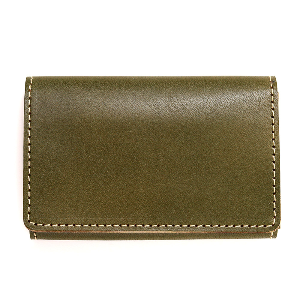 名刺入れ マチ有り 蛇腹 2層 70枚 シンプル ビジネス 革 本革 レザー 栃木レザー