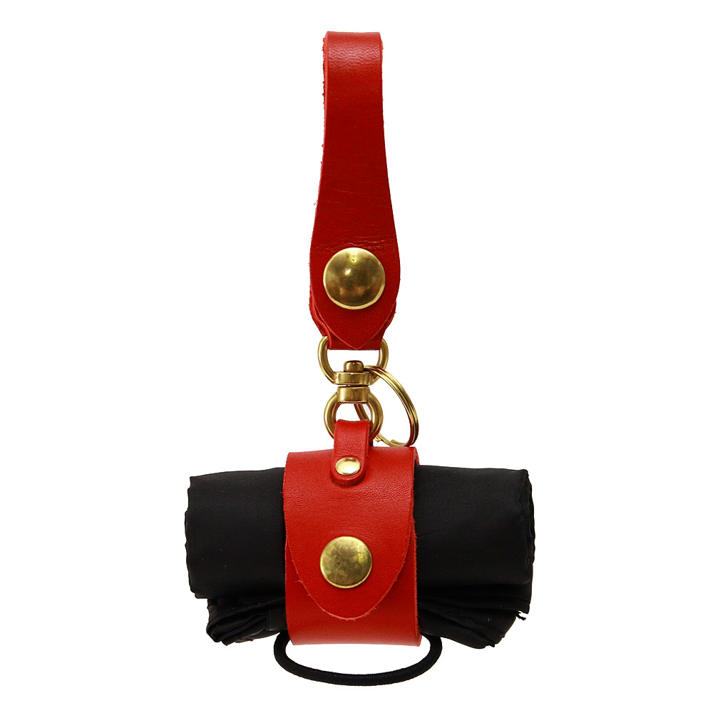 キーホルダー エコバッグ 携帯 忘れない グローブホルダー ベルトループ 本革