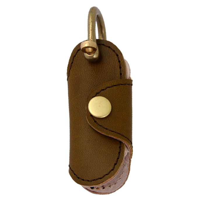 6685【極美品】ADMJ 牛革　ライダースモバイルポーチM ストラップ2本 MM6 UTILITY KEY POUCH Root Brown（エムエムシックス ユーティリティ