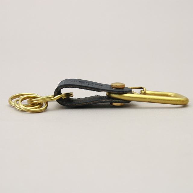ec melodi レザー カラビナ スイング（SWING） レザーベルトリングカラビナキー ブラック ハンズ