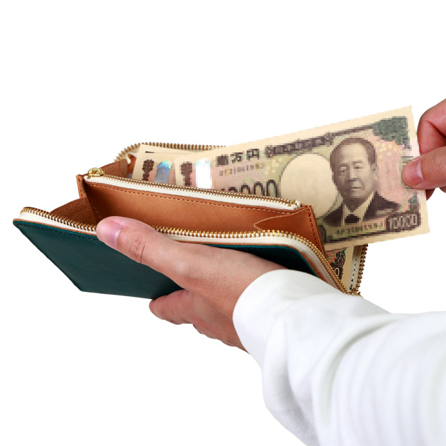 長財布 ラウンドファスナー 大容量 カードがたくさん入る 縦 横 本革 レザー シンプル