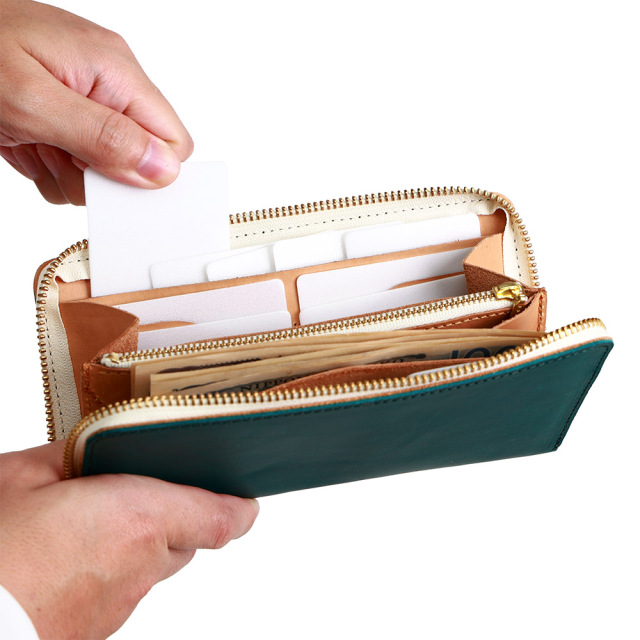 長財布 ラウンドファスナー 大容量 カードがたくさん入る 縦 横 本革 レザー シンプル