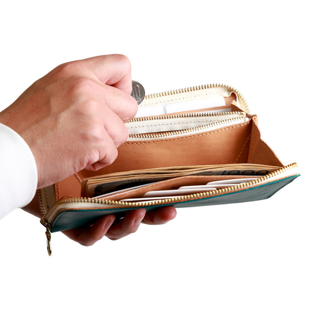 長財布 ラウンドファスナー 大容量 カードがたくさん入る 縦 横 本革 レザー シンプル