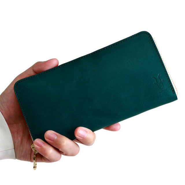 長財布 ラウンドファスナー 大容量 カードがたくさん入る 縦 横 本革 レザー シンプル