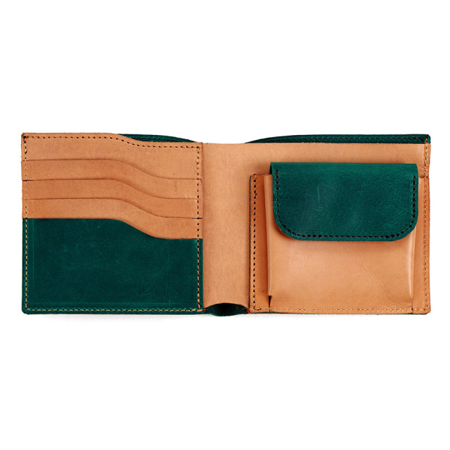 二つ折り財布 シンプル 薄い 定番 使いやすい メンズ レディース 革 レザー 