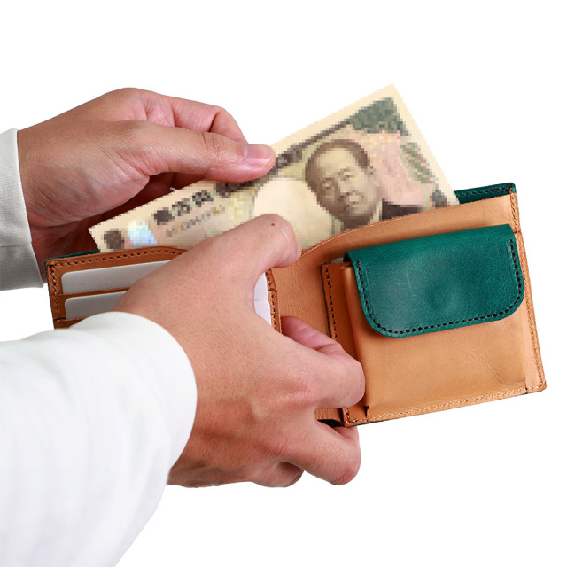 二つ折り財布 シンプル 薄い 定番 使いやすい メンズ レディース 革 レザー 