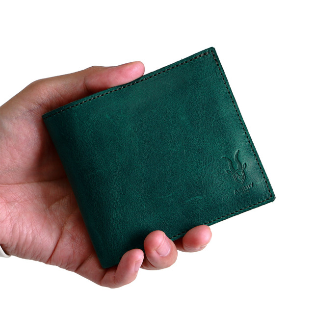 二つ折り財布 シンプル 薄い 定番 使いやすい メンズ レディース 革 レザー 