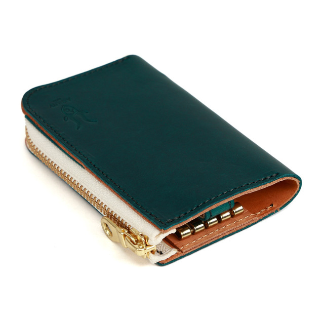 スマートキー・シリンダーキー・カードキー全てが入るL字ファスナーキーケース