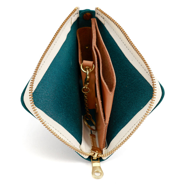 財布 スマートキーが入る イヤホン 2個 まとめる 一体 ミニマリスト コンパクト 革 レザー