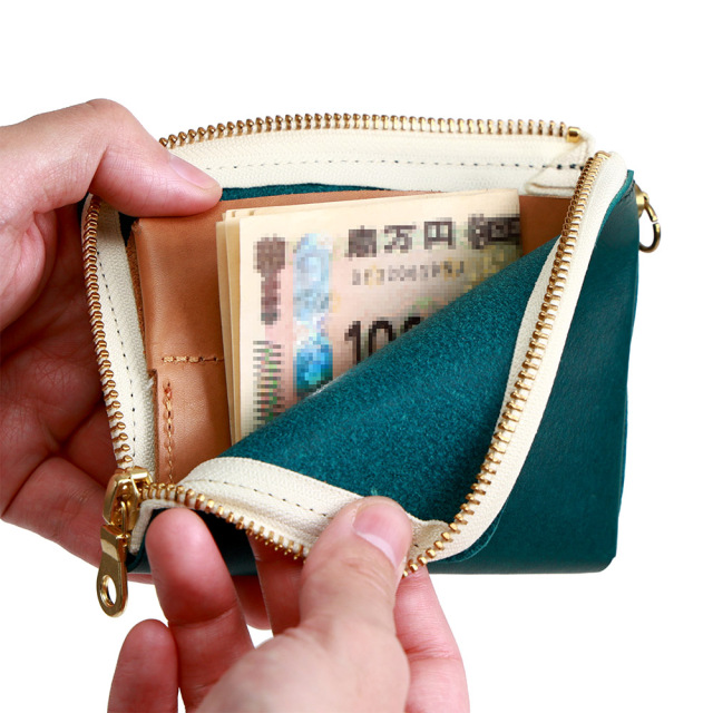 財布 スマートキーが入る イヤホン 2個 まとめる 一体 ミニマリスト コンパクト 革 レザー