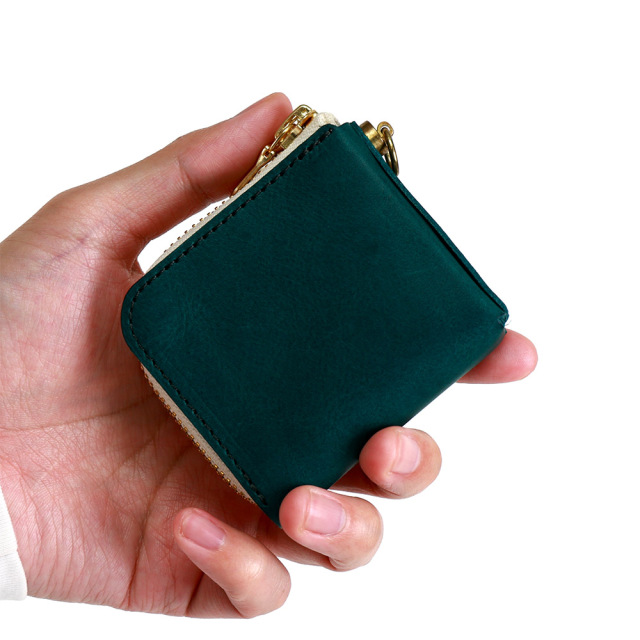 L字ファスナー ミニポーチ イヤホンポーチ キーポーチ キーケース 小物 革 レザー おしゃれ