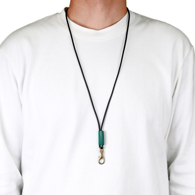 ネックストラップ 牛革 レザー IDカード 社員証 入館証 IDホルダー