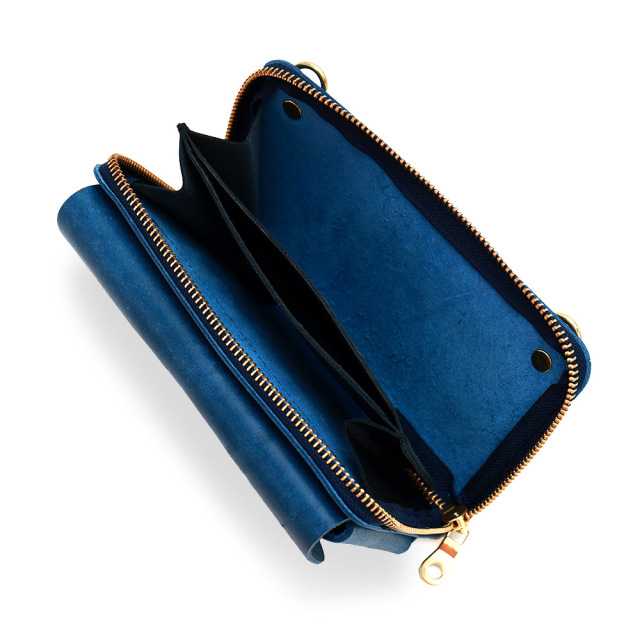 お財布ポシェット スマホポシェット お財布バッグ スマホポーチ スマホショルダー お財布ショルダー 本革 牛革 日本製