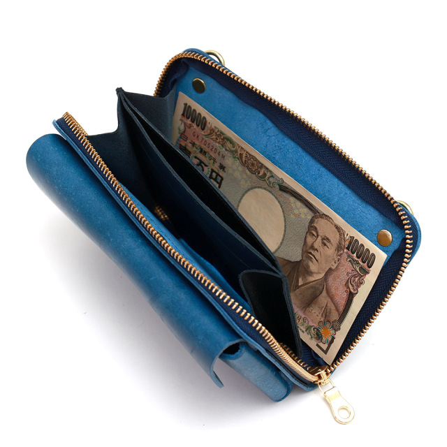 お財布ポシェット スマホポシェット お財布バッグ スマホポーチ スマホショルダー お財布ショルダー 本革 牛革 日本製