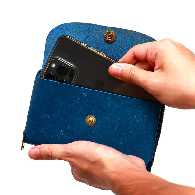 お財布ポシェット スマホポシェット お財布バッグ スマホポーチ スマホショルダー お財布ショルダー 本革 牛革 日本製