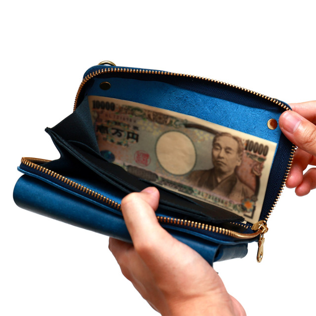 お財布ポシェット スマホポシェット お財布バッグ スマホポーチ スマホショルダー お財布ショルダー 本革 牛革 日本製