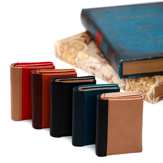 ビブレット二つ折財布』(全5色)アリゾナ/本をイメージしたバイカラーの