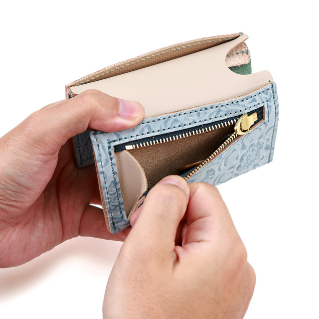 ビブレット二つ折財布』(全3色)ルビナス/本をイメージしたバイカラーの