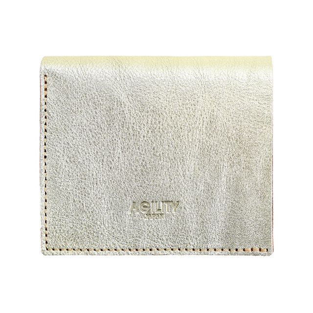 二つ折り財布 ミニ財布 フラップ ホック レディース 金 銀 ゴールド シルバー 革 レザー 