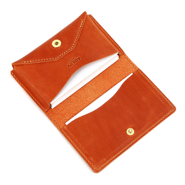 名刺入れ シンプル 箱型 フラップ 40枚 メンズ レディース レザー 本革 おしゃれ