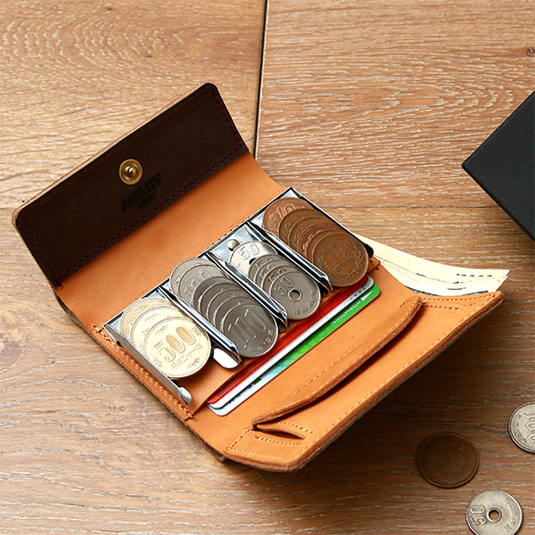 バンク 全6色 エルバマット コインキャッチャー搭載の本革製ウォレット 小銭入れ 日本製 Agility Affa アジリティ アッファ 02