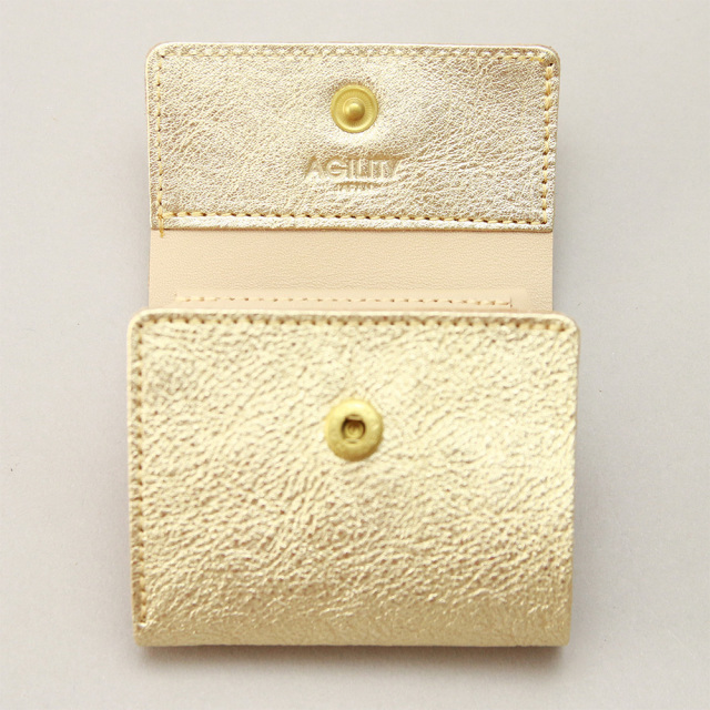 三つ折り財布 レディース コンパクト ちいさめ ミニ レディース 金 銀 ゴールド シルバー